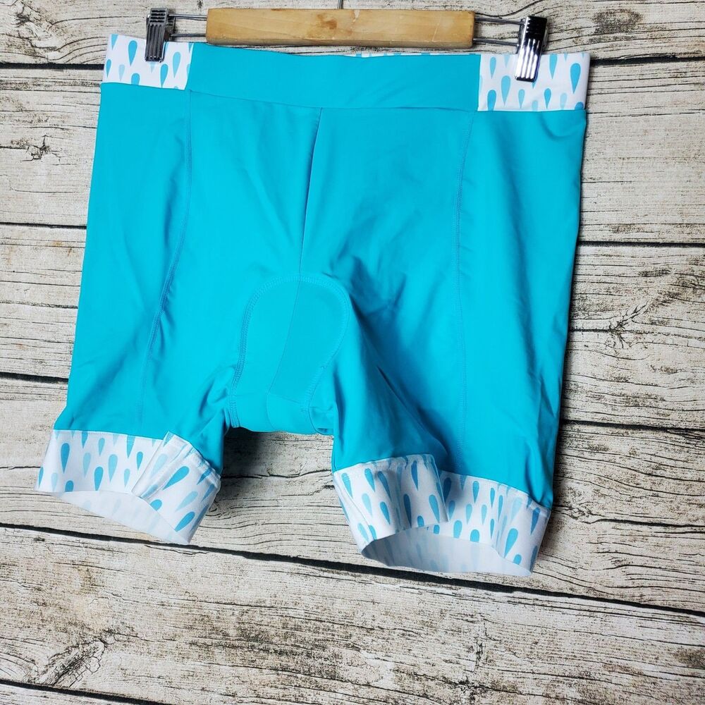 Beroy Blue Cycling Shorts Womens  Compression Padded Size 3XL